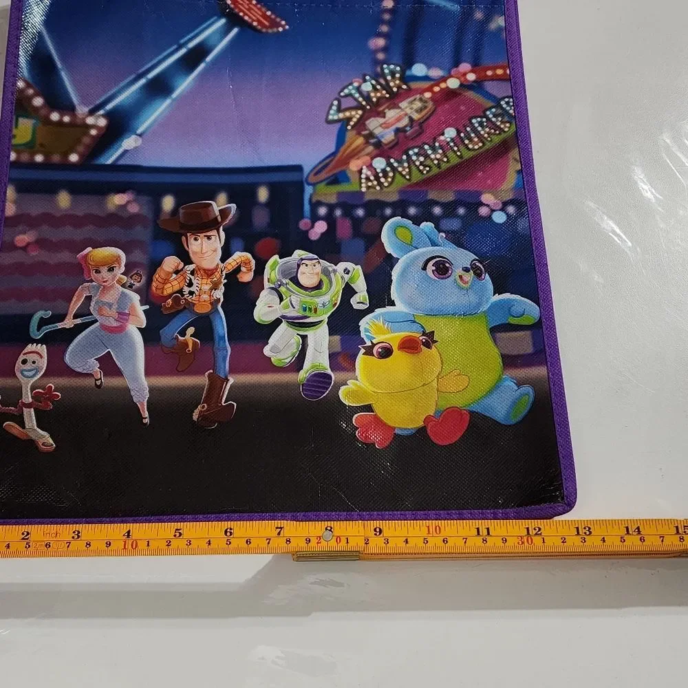 Disney Pixar Toy Story 4 Woody Buzz Bo Peep Forky Ducky Bunny Tote Bag NEW
